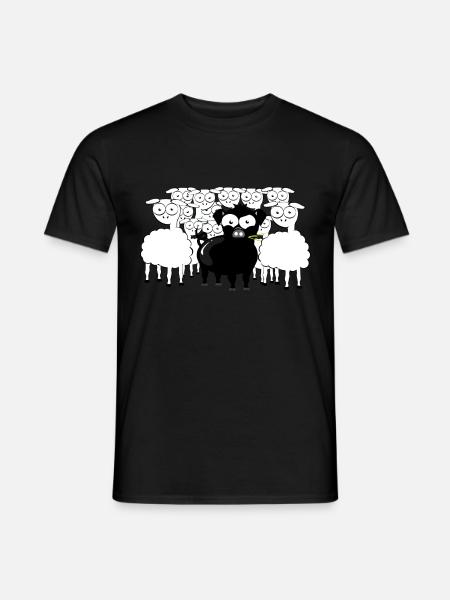 Schwarzes Schwein - Männer T-Shirt - Schwarz