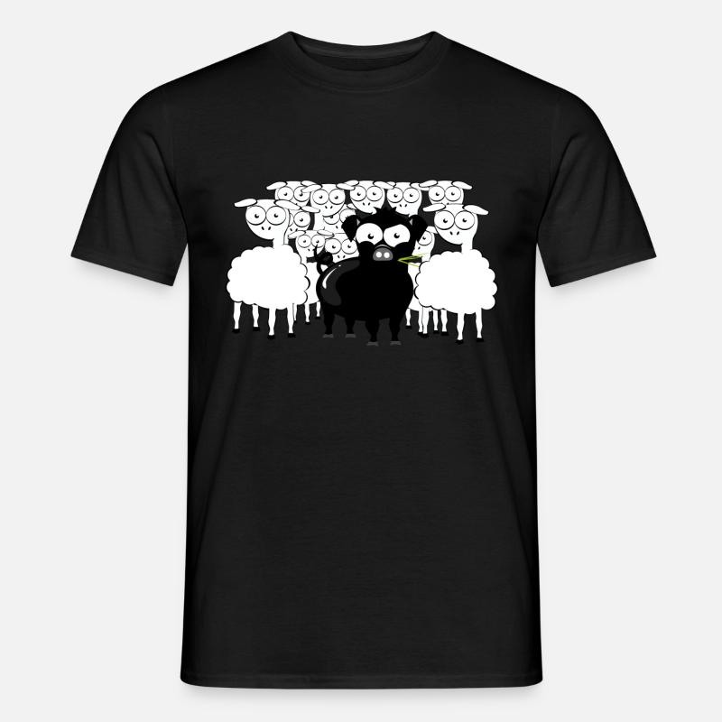 Schwarzes Schwein - Männer T-Shirt - Schwarz