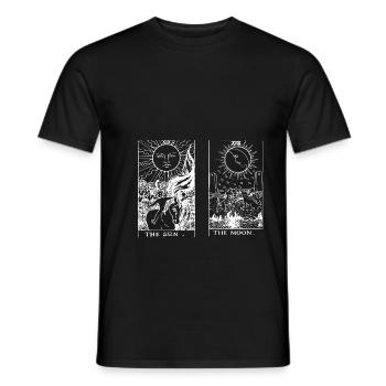 Soleil et Lune Tarot Opposites Hell - T-shirt homme - noir - Devant - AI Model Male 178 light (178cm)