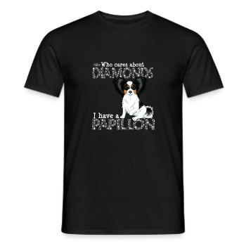 diamondpapillon3 - T-shirt homme - noir - Devant - AI Model Male 178 light (178cm)