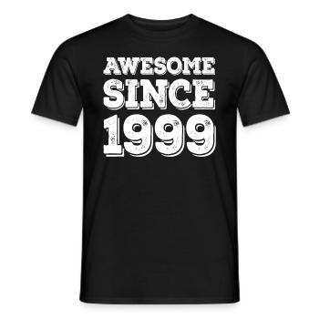 Birthday Happy Birthday Awesome since 1999 - Men's T-Shirt - black - Front - AI Model Male 178 light (178cm)