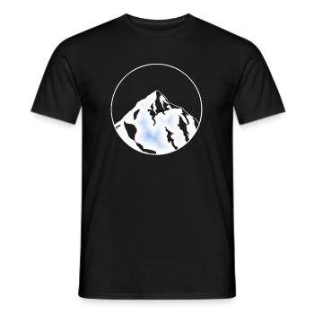 blauer Eis Gletscher - Männer T-Shirt - Schwarz - Vorne - AI Model Male 178 light (178cm)