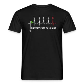 Du verstehst das nicht Motorrad Herzschlag 1- 6 - Männer T-Shirt - Schwarz - Vorne - AI Model Male 178 light (178cm)