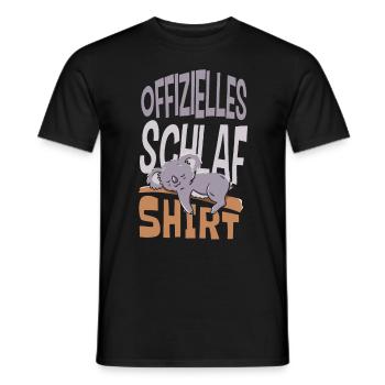 Offizielles Schlaf Shirt - Männer T-Shirt - Schwarz - Vorne - AI Model Male 178 light (178cm)