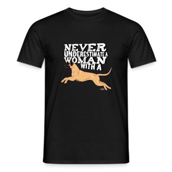 greatdaneunderestimate - Men's T-Shirt - black - Front - AI Model Male 178 light (178cm)