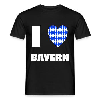 Bayern Grantler Gaudi I love bayern. - Männer T-Shirt - Schwarz - Vorne - AI Model Male 178 light (178cm)