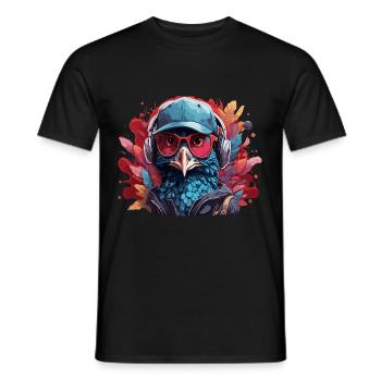 Paon Animal Art I Cool Paon mignon - T-shirt homme - noir - Devant - AI Model Male 178 light (178cm)