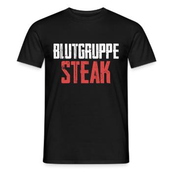 Bifteck de groupe sanguin - T-shirt homme - noir - Devant - AI Model Male 178 light (178cm)