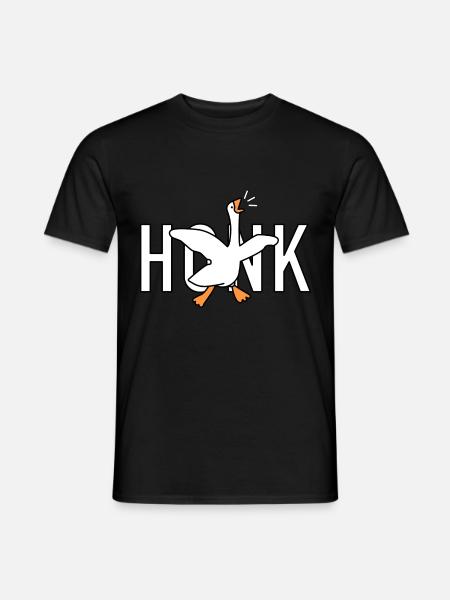 Funny goose HONK - Men's T-Shirt - black