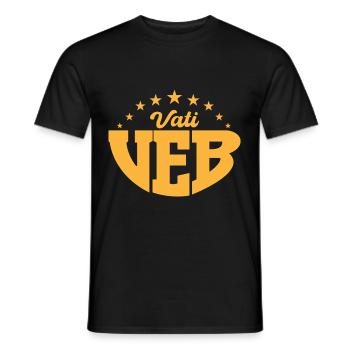 VEB Vati DDR Geschenk - Männer T-Shirt - Schwarz - Vorne - AI Model Male 178 light (178cm)