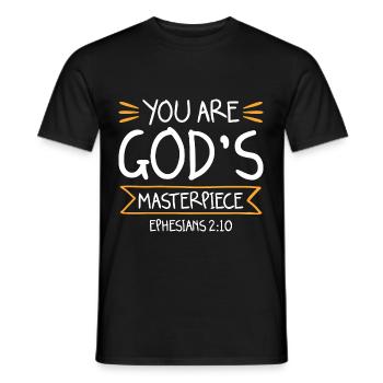 God love bible - Men's T-Shirt - black - Front - AI Model Male 178 light (178cm)