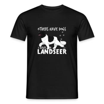 landseerdogs2 - T-shirt homme - noir - Devant - AI Model Male 178 light (178cm)