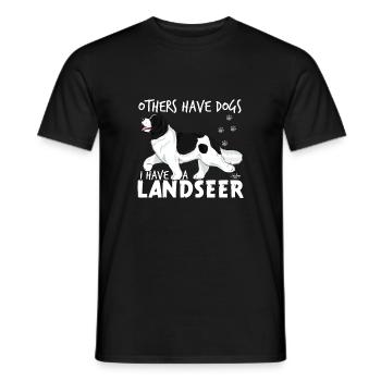 landseerdogs - T-shirt homme - noir - Devant - AI Model Male 178 light (178cm)