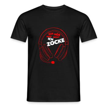I don't hear you I gamble sayings Gamer Gambler - Men's T-Shirt - black - Front - AI Model Male 178 light (178cm)