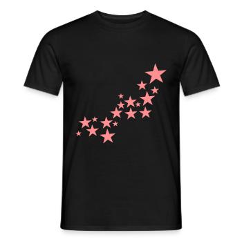 Star Pattern Symbols - Men's T-Shirt - black - Front - AI Model Male 178 light (178cm)