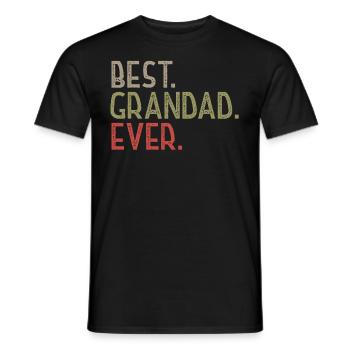 Best Grandad Ever T-shirt - Father's Day - Men's T-Shirt - black - Front - AI Model Male 178 light (178cm)