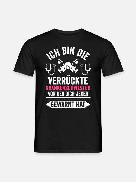 Krankenschwester Altenpflegerin - Männer T-Shirt - Schwarz