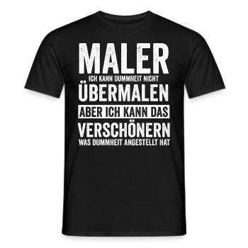 Maler und Lackierer Lustiger Spruch - Männer T-Shirt - Schwarz - Vorne - AI Model Male 178 light (178cm)