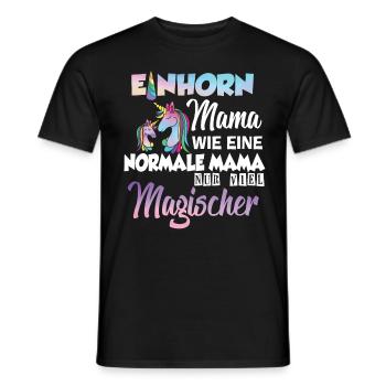 Einhorn Mama Mutter Muttertag - Männer T-Shirt - Schwarz - Vorne - AI Model Male 178 light (178cm)