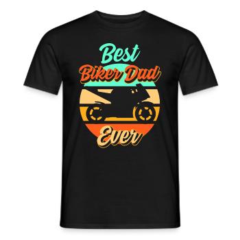 Papa Biker Vater Motorrad Motorsport Geschenk - Männer T-Shirt - Schwarz - Vorne - AI Model Male 178 light (178cm)