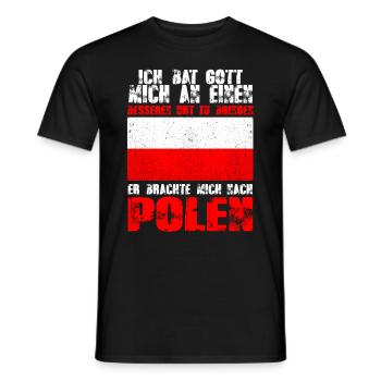 Polen Urlaub Reise Warschau Kurwa Polnische - Männer T-Shirt - Schwarz - Vorne - AI Model Male 178 light (178cm)
