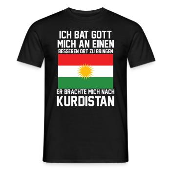 Kurdistan Kurdische Flagge Kurde Kurdisch Geschenk - Männer T-Shirt - Schwarz - Vorne - AI Model Male 178 light (178cm)