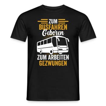 Bus Busfahrer Reisebus Omnibus Schulbus Lustig - Männer T-Shirt - Schwarz - Vorne - AI Model Male 178 light (178cm)