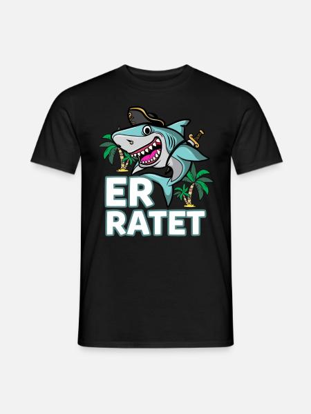 Hai Junggesellenabschied Heirat Hochzeit Bräutigam - Männer T-Shirt - Schwarz