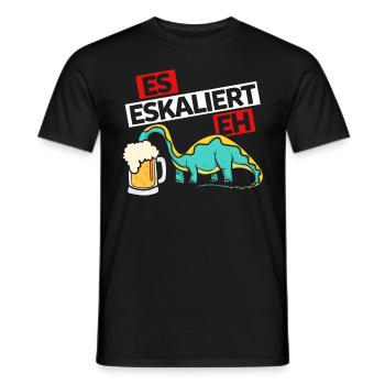 Es Eskaliert Eh Junggesellenabschied Bier Saufen - Männer T-Shirt - Schwarz - Vorne - AI Model Male 178 light (178cm)