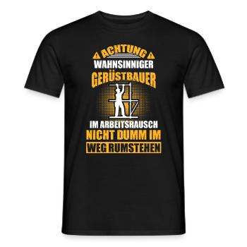 Gerüstbau Gerüstbauer Gerüstarbeiter Gerüstbauer - Männer T-Shirt - Schwarz - Vorne - AI Model Male 178 light (178cm)