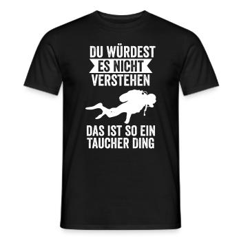 Taucher Rettungstaucher Tauchen Scuba Lustig - Männer T-Shirt - Schwarz - Vorne - AI Model Male 178 light (178cm)