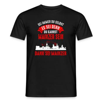 Mainz Skyline Mainzer Geschenk - Männer T-Shirt - Schwarz - Vorne - AI Model Male 178 light (178cm)