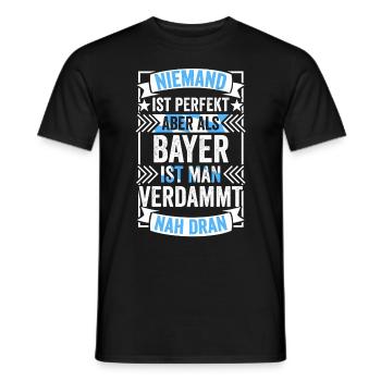 Bayer Bayern Bayerisch Bairisch Oberbayern München - Männer T-Shirt - Schwarz - Vorne - AI Model Male 178 light (178cm)