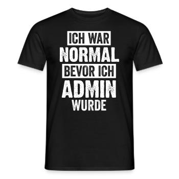 Admin Informatik Student Lustige Sprüche - Männer T-Shirt - Schwarz - Vorne - AI Model Male 178 light (178cm)