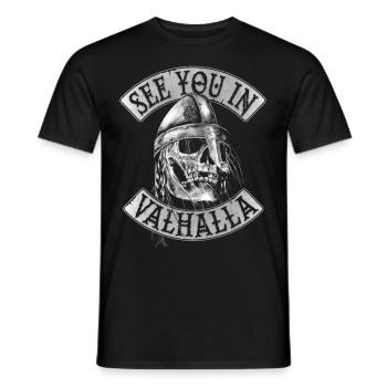 See You In Valhalla - T-shirt homme - noir - Devant - AI Model Male 178 light (178cm)