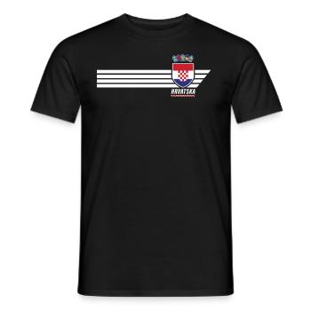 Kroatien Hrvatska Patriotismus Fussball Fan Trikot - Männer T-Shirt - Schwarz - Vorne - AI Model Male 178 light (178cm)