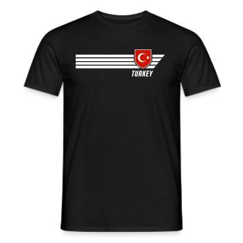 Türkei Ay-Yildizlilar Fussball Fan Trikot - Männer T-Shirt - Schwarz - Vorne - AI Model Male 178 light (178cm)