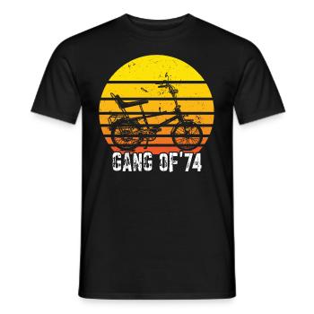 Bonanzarad Bonanza Bike Hipster Birthday 1974 - Men's T-Shirt - black - Front - AI Model Male 178 light (178cm)