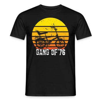 Bonanzarad Bonanza Bike Hipster Birthday 1976 - Men's T-Shirt - black - Front - AI Model Male 178 light (178cm)