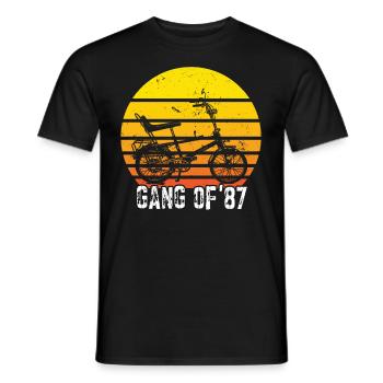 Bonanzarad Bonanza Bike Hipster Birthday 1980 - Men's T-Shirt - black - Front - AI Model Male 178 light (178cm)