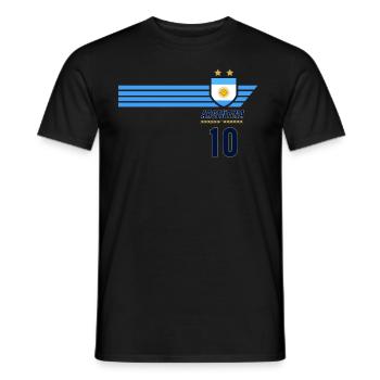 Argentinien Albiceleste Fußball Fan Trikot - Männer T-Shirt - Schwarz - Vorne - AI Model Male 178 light (178cm)