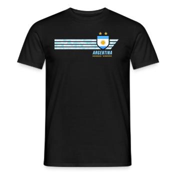 Argentinien Albiceleste Fußball Fan Trikot - Männer T-Shirt - Schwarz - Vorne - AI Model Male 178 light (178cm)