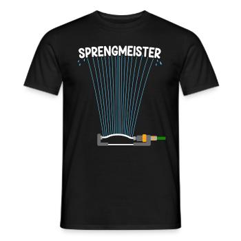Sprengmeister Garten Schrebergärtner Hobbygärtner - Männer T-Shirt - Schwarz - Vorne - AI Model Male 178 light (178cm)