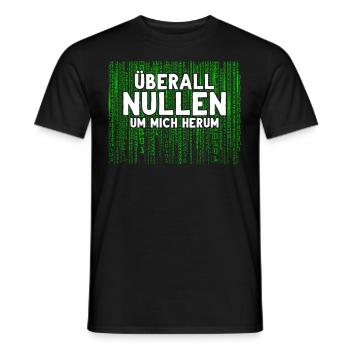 Überall Nullen Um Mich Herum Nerd Programmierer - Männer T-Shirt - Schwarz - Vorne - AI Model Male 178 light (178cm)