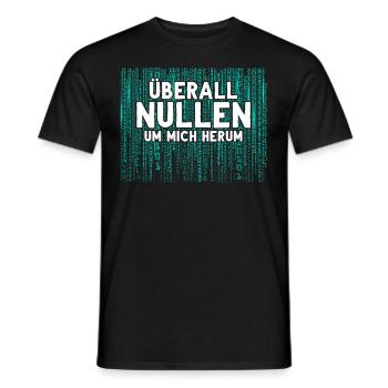 Überall Nullen Um Mich Herum Nerd Programmierer - Männer T-Shirt - Schwarz - Vorne - AI Model Male 178 light (178cm)