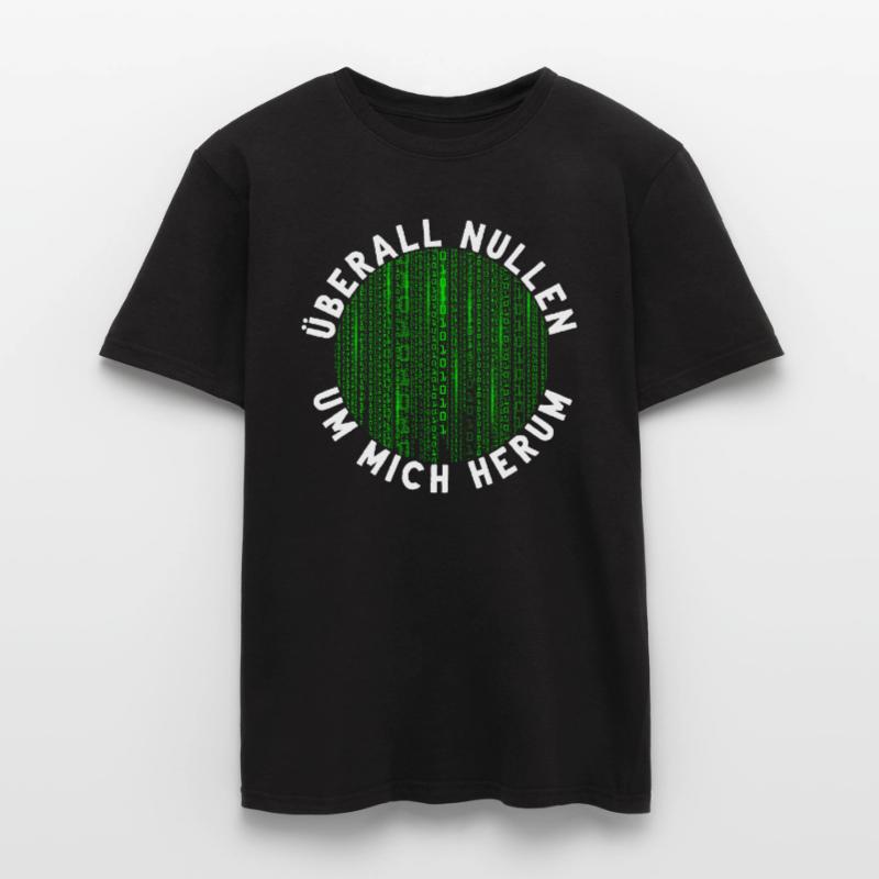 Überall Nullen Um Mich Herum Nerd Programmierer Männer T-Shirt