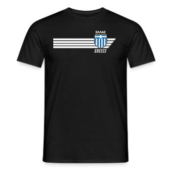 Greece Hellas Greece Greek Football - Men's T-Shirt - black - Front - AI Model Male 178 light (178cm)