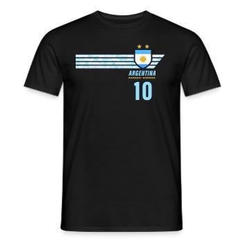 Argentinien Albiceleste Fußball Fan Trikot - Männer T-Shirt - Schwarz - Vorne - AI Model Male 178 light (178cm)