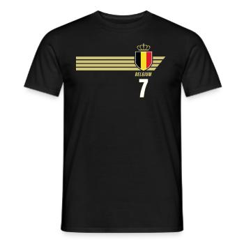 Belgien Teufel Patriotismus Fussball Fan Trikot - Männer T-Shirt - Schwarz - Vorne - AI Model Male 178 light (178cm)