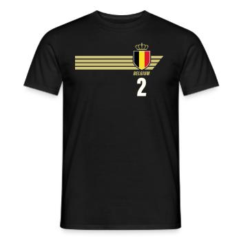 Belgien Teufel Patriotismus Fussball Fan Trikot - Männer T-Shirt - Schwarz - Vorne - AI Model Male 178 light (178cm)